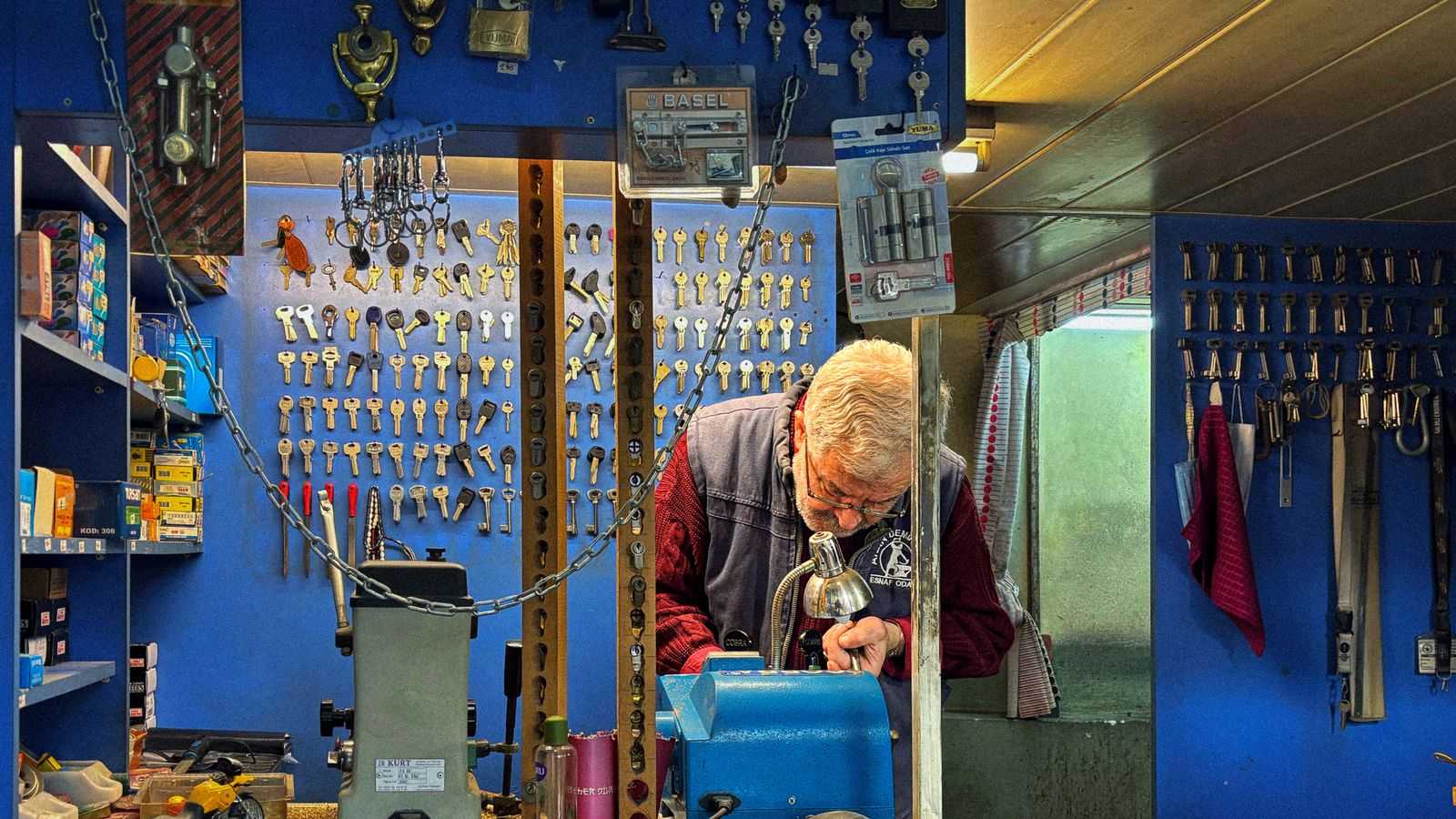 Locksmith servicing and fitting a door lock in Brixton, Johannesburg